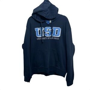 Big Cotton USD Collegiate Navy Blue Hoodie, XL